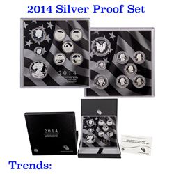 2014 United States Mint Limited Edition Silver Proof Set 8 coins