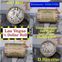 Old Casino 50c Roll $10 In Halves Golden Nugget Hotel Las Vegas 1917 & d Walker Ends