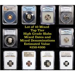 10 High Graded Top Tier Slabed Coins