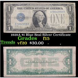 1928A $1 Blue Seal Silver Certificate Grades