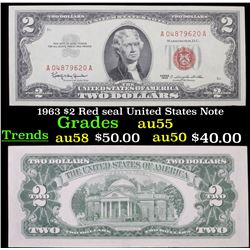 1963 $2 Red seal United States Note Grades