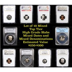 10 High Graded Top Tier Slabed Coins
