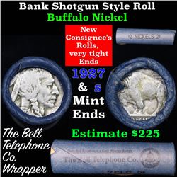Buffalo Nickel Shotgun Roll in Old Bank Style 'Bell Telephone'  Wrapper 1927 & s Mint Ends
