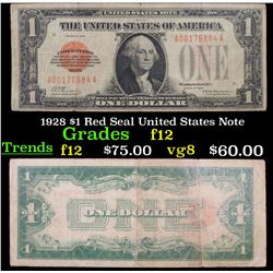 1928 $1 Red Seal United States Note Grades