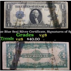 1923 $1 large size Blue Seal Silver Certificate, Signatures of Speelman & White Grades