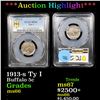 Image 1 : ***Auction Highlight*** PCGS 1913-s Ty I Buffalo Nickel 5c Graded ms66 By PCGS (fc)