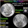 Image 1 : ***Auction Highlight*** 1878-p 7/8tf Vam 33 Morgan Dollar $1 Graded Select+ Unc By USCG (fc)