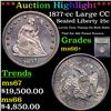 Image 1 : ***Auction Highlight*** 1877-cc Large CC Seated Liberty Quarter 25c Graded GEM++ Unc By USCG (fc)