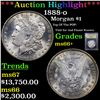 Image 1 : ***Auction Highlight*** 1888-o Morgan Dollar $1 Graded GEM++ Unc By USCG (fc)