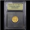 Image 4 : ***Auction Highlight*** 1841 C Charlotte Gold Liberty Quarter Eagle $2 1/2 Graded Select Unc By USCG