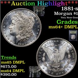 ***Auction Highlight*** 1881-s Morgan Dollar $1 Graded Choice Unc+ DMPL By USCG (fc)
