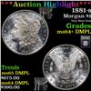 Image 1 : ***Auction Highlight*** 1881-s Morgan Dollar $1 Graded Choice Unc+ DMPL By USCG (fc)