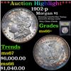 Image 1 : ***Auction Highlight*** 1902-p Morgan Dollar $1 Graded GEM++ Unc By USCG (fc)
