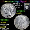 Image 1 : ***Auction Highlight*** 1935-s Peace Dollar $1 Graded Select+ Unc By USCG (fc)