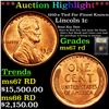 Image 1 : ***Auction Highlight*** 1910-s Tied For Finest Known Lincoln Cent 1c Graded GEM++ Unc RD By USCG (fc
