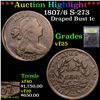Image 1 : ***Auction Highlight*** 1807/6 S-273 Draped Bust Large Cent 1c Graded vf+ By USCG (fc)