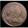 Image 2 : ***Auction Highlight*** 1807/6 S-273 Draped Bust Large Cent 1c Graded vf+ By USCG (fc)