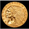 Image 2 : ***Auction Highlight*** 1914-d Gold Indian Quarter Eagle $2 1/2 Graded BU+ By USCG (fc)