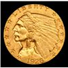 Image 2 : ***Auction Highlight*** 1926-p Gold Indian Quarter Eagle $2 1/2 Graded Select Unc By USCG (fc)