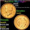 Image 1 : ***Auction Highlight*** 1853 Gold Dollar $1 Grades Select Unc (fc)