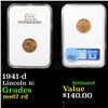 Image 1 : NGC 1941-d Lincoln Cent 1c Graded ms67 rd By NGC