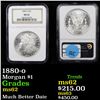 Image 1 : NGC 1880-o Morgan Dollar $1 Graded ms62 By NGC