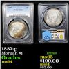 Image 1 : PCGS 1887-p Morgan Dollar $1 Graded ms64 By PCGS