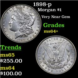 1898-p Morgan Dollar $1 Grades Choice+ Unc