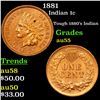 Image 1 : 1881 Indian Cent 1c Grades Choice AU