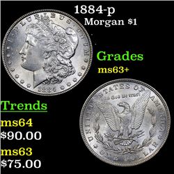 1884-p Morgan Dollar $1 Grades Select+ Unc