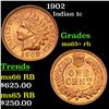 Image 1 : 1902 Indian Cent 1c Grades Gem+ Unc RB