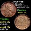 Image 1 : 1909 vdb Lincoln Cent 1c Grades Choice+ Unc BN