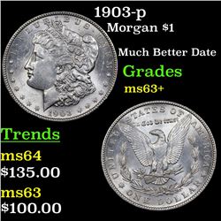 1903-p Morgan Dollar $1 Grades Select+ Unc