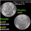 Image 1 : 1887/1--7-s Vam 4 Hot 50 Morgan Dollar $1 Grades Select Unc