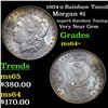 Image 1 : 1904-o Rainbow Toned Morgan Dollar $1 Grades Choice+ Unc