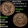 Image 1 : 1854 N16 Braided Hair Large Cent 1c Grades Choice AU/BU Slider