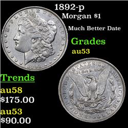 1892-p Morgan Dollar $1 Grades Select AU