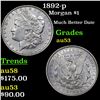 Image 1 : 1892-p Morgan Dollar $1 Grades Select AU