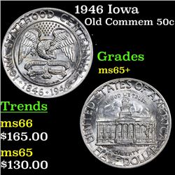 1946 Iowa Old Commem Half Dollar 50c Grades GEM+ Unc