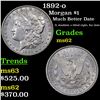 Image 1 : 1892-o Morgan Dollar $1 Grades Select Unc
