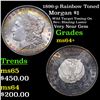 Image 1 : 1896-p Rainbow Toned Morgan Dollar $1 Grades Choice+ Unc