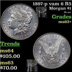 1897-p vam 6 R5 Morgan Dollar $1 Grades Select+ Unc