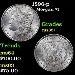 1896-p Morgan Dollar $1 Grades Select+ Unc
