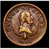 Image 2 : 1863 Washington Crossed Flags Civil War Token 1c Grades Select AU