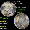 Image 1 : 1923-p Peace Dollar $1 Grades Choice+ Unc