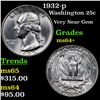 Image 1 : 1932-p Washington Quarter 25c Grades Choice+ Unc