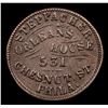 Image 3 : 1863 Crossed Flags Civil War Token 1c Grades Choice AU/BU Slider
