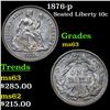 Image 1 : 1876-p Seated Liberty Dime 10c Grades Select Unc