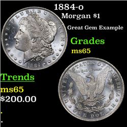 1884-o Morgan Dollar $1 Grades GEM Unc