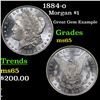 Image 1 : 1884-o Morgan Dollar $1 Grades GEM Unc